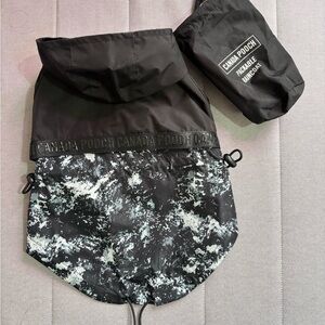 Canada Goose Black Packable Raincoat for Dogs